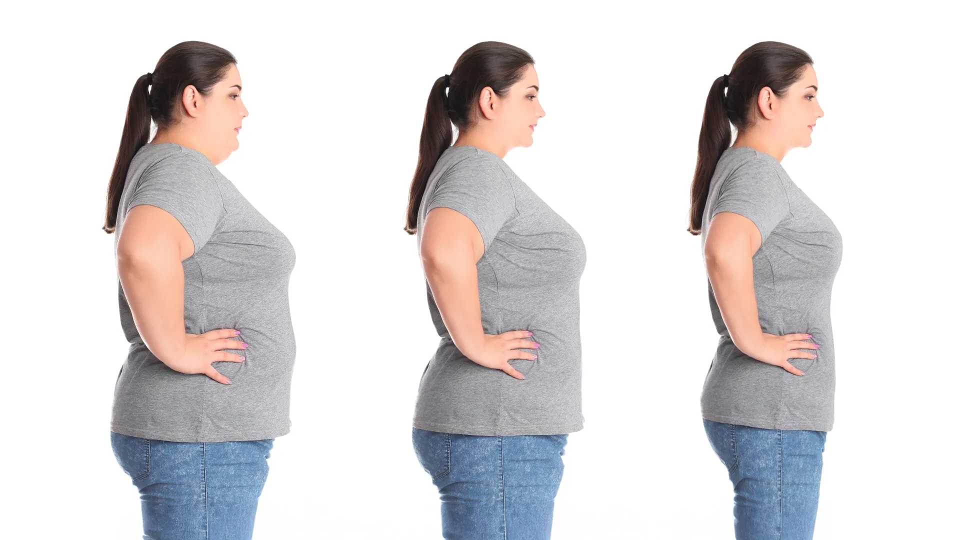 Mujer se mide la cintura en una imagen asociada a peso corporal y hábitos de alimentación