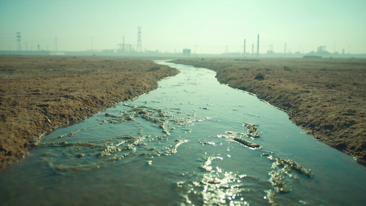 Imagen editorial generada por IA sobre La calidad del agua puede definir la escasez futura tanto como la cantidad.