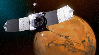 Roca marciana del afloramiento Bright Angel en el cráter Jezero, donde el rover Perseverance detectó carbono orgánico complejo con un espectrómetro Raman.