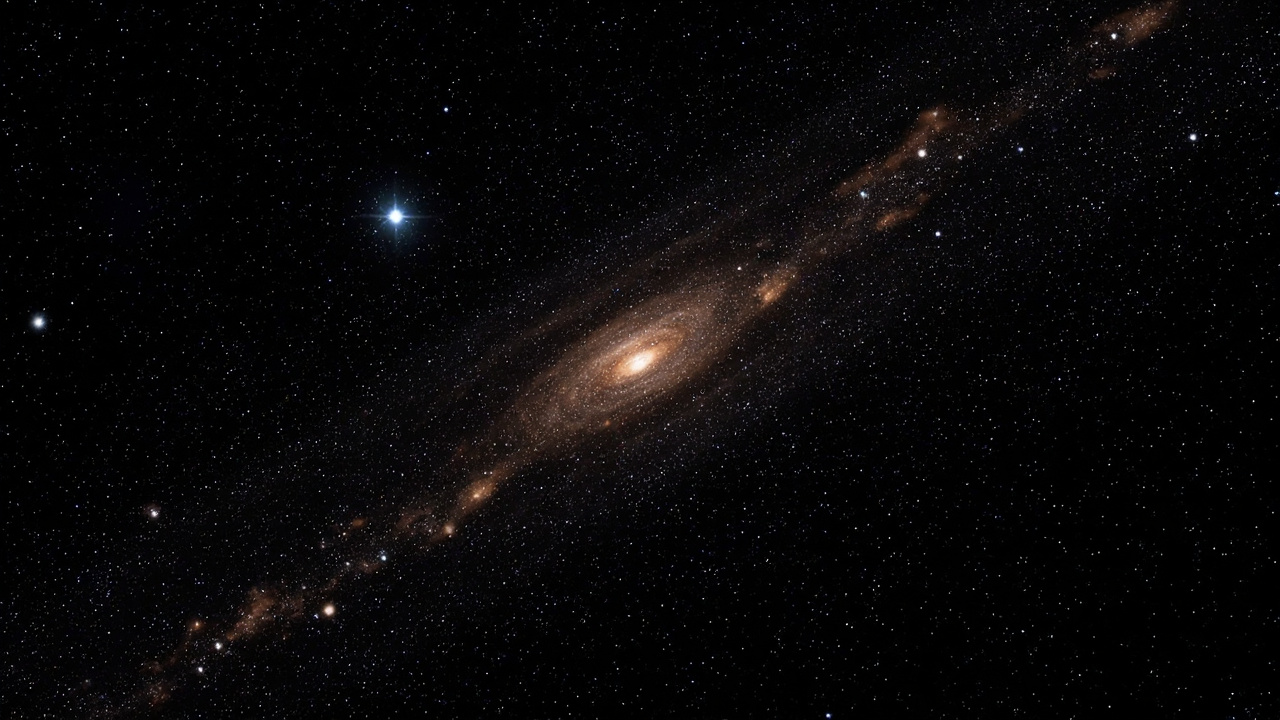 Imagen editorial generada por IA sobre DESI libera el mapa 2D más grande del universo visible.