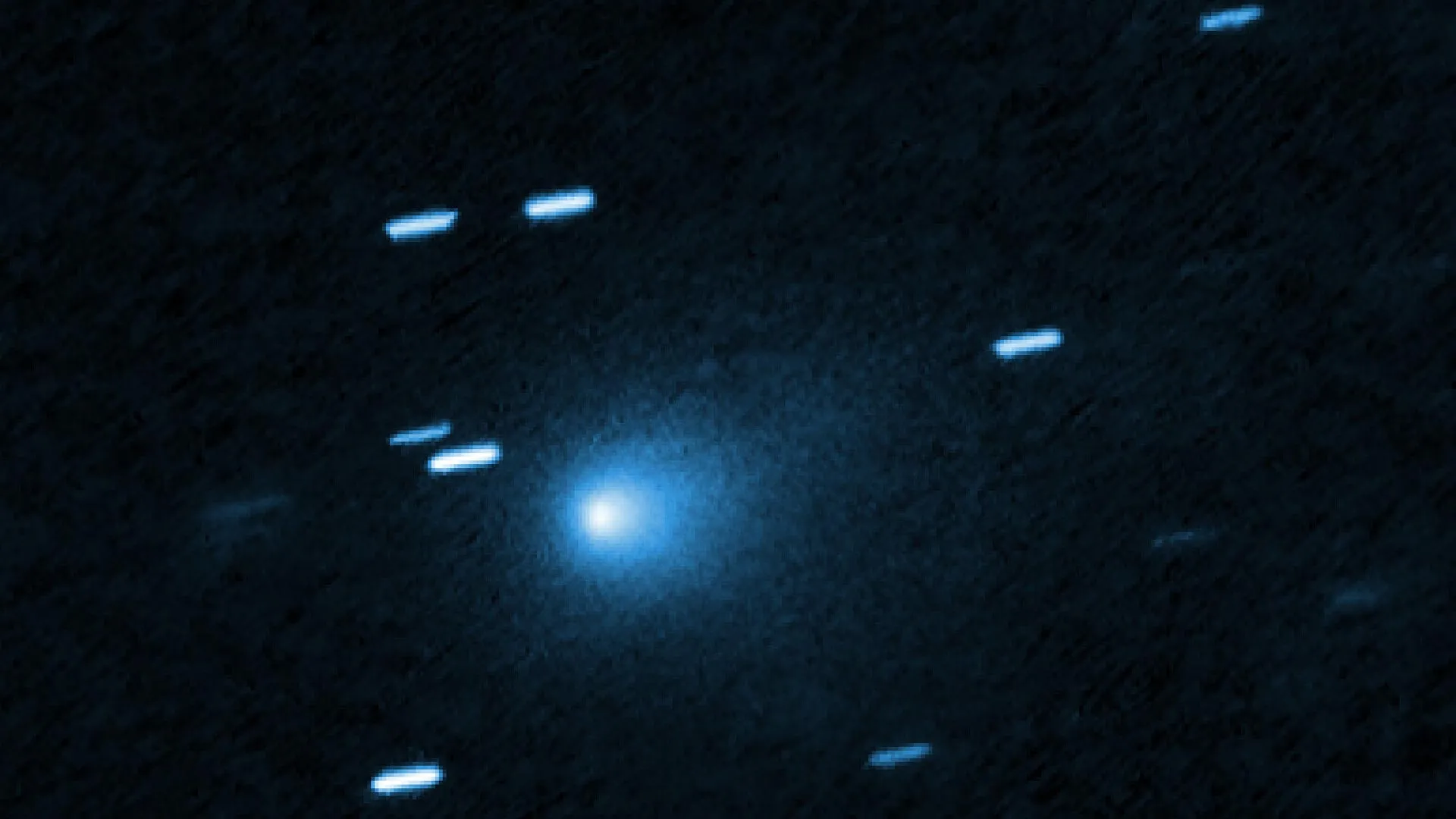 Imagen telescópica del cometa interestelar 3I/ATLAS, usada para ilustrar un estudio químico con el telescopio espacial Webb