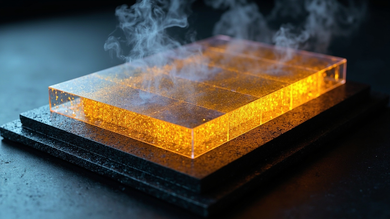Imagen editorial generada por IA sobre Una mezcla química acerca las celdas solares tándem grandes.