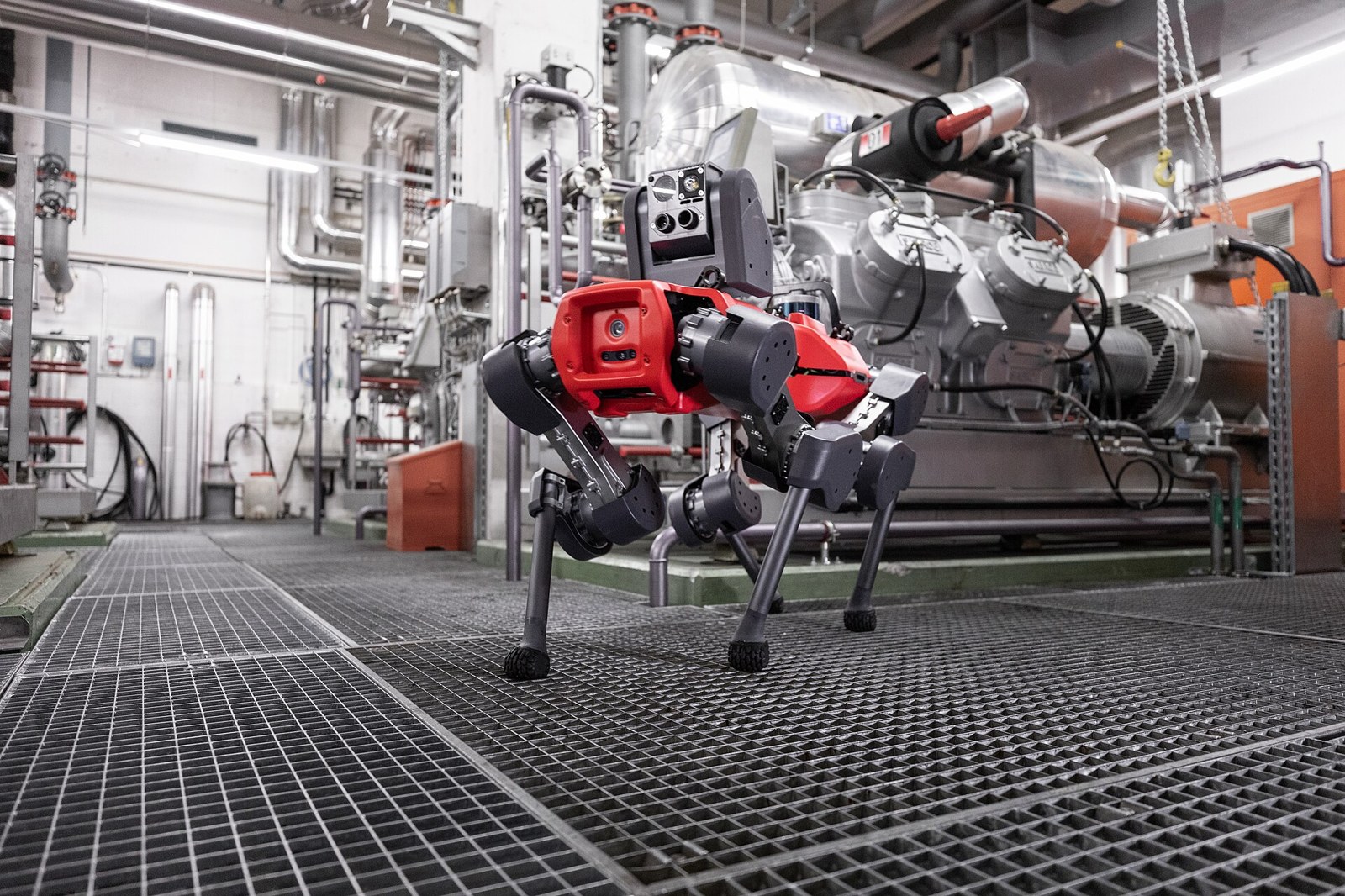 Robot cuadrúpedo ANYmal en una demostración técnica.